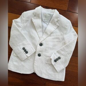Janie and Jack White Linen Blazer